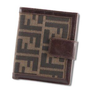 Fendi Zucca Canvas & Leather Bifold Wallet